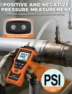 DMT01 Digital Manometer POROMETISTO, Manual Calibration Custom Zero