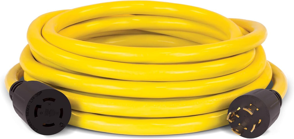25-Foot 30-Amp 250-Volt Generator Power Cord for Manual Transfer Switch (L14-30P to L14-30R)