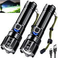 Rechargeable LED Flashlight 99000 High Lumens, Super Bright Flashlights with Zoomable & USB C Rechargeable & 5 Light