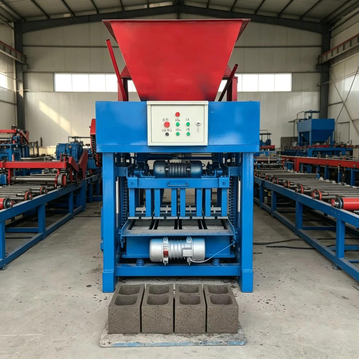 High Efficiency Semi Automatic Brick Making Machine - Concrete Block Maker Stable Performance Hollow Brick Machine