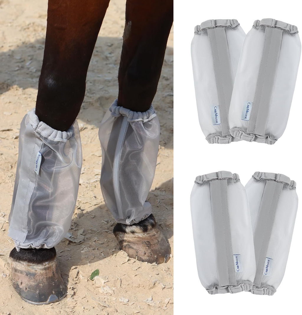 Universal Size Horse Leggings Fine Mesh Horse Fly Boots Greatly Reduce Stomping Breathable Horse Boots Leg Wraps (Set