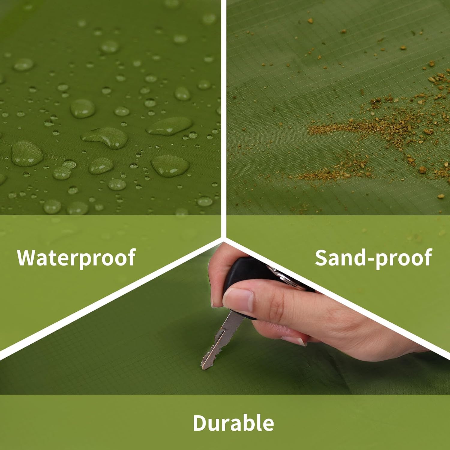 Pocket Picnic Blanket, Waterproof Blanket for Beach Festival | Lightweight compact design, Multi-use outdoor blanket
