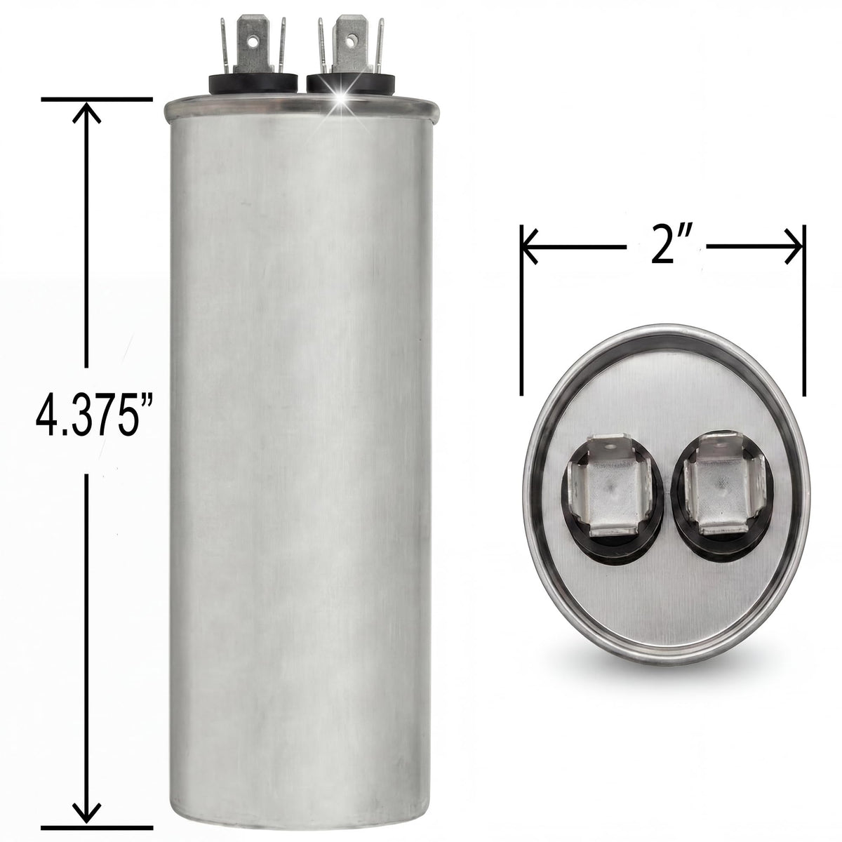 60 MFD 370/440 Volt VAC Run Round Capacitor CAP99-6004R