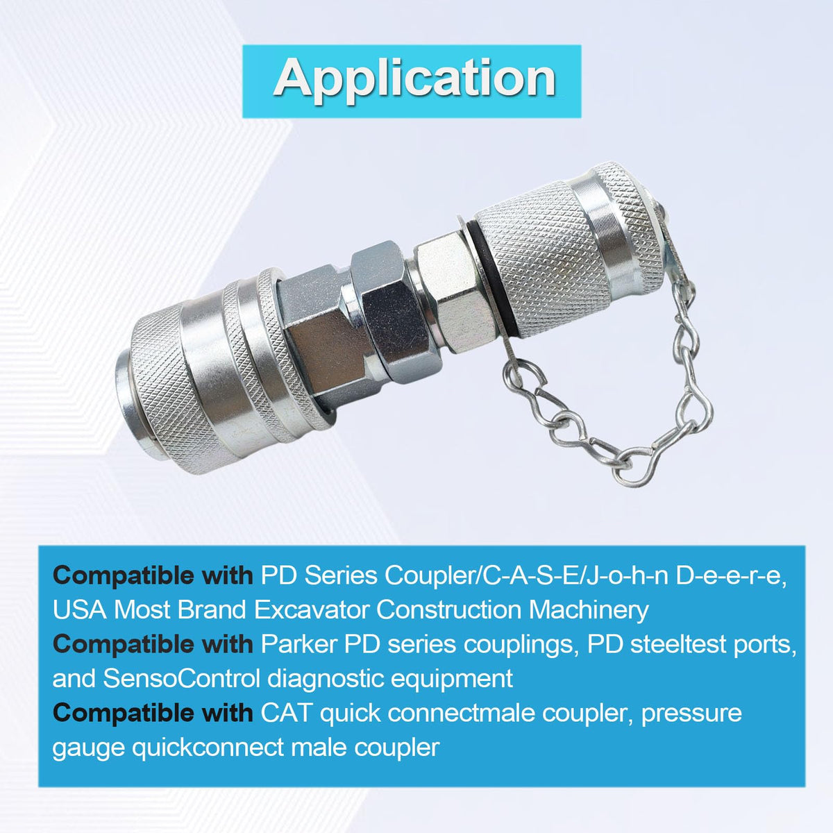 ackacoo G1/8 Quick Connect Coupler Coupling for Cat J-ohn D-eere Excavator