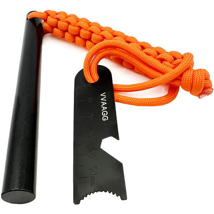 Flint Ferro Rod, Survival Fire Starter and Striker Kit, 4/5 Inch