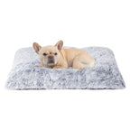 Fluffy Dog Crate Bed for Medium Dogs, Plush Crate Pad, Grey