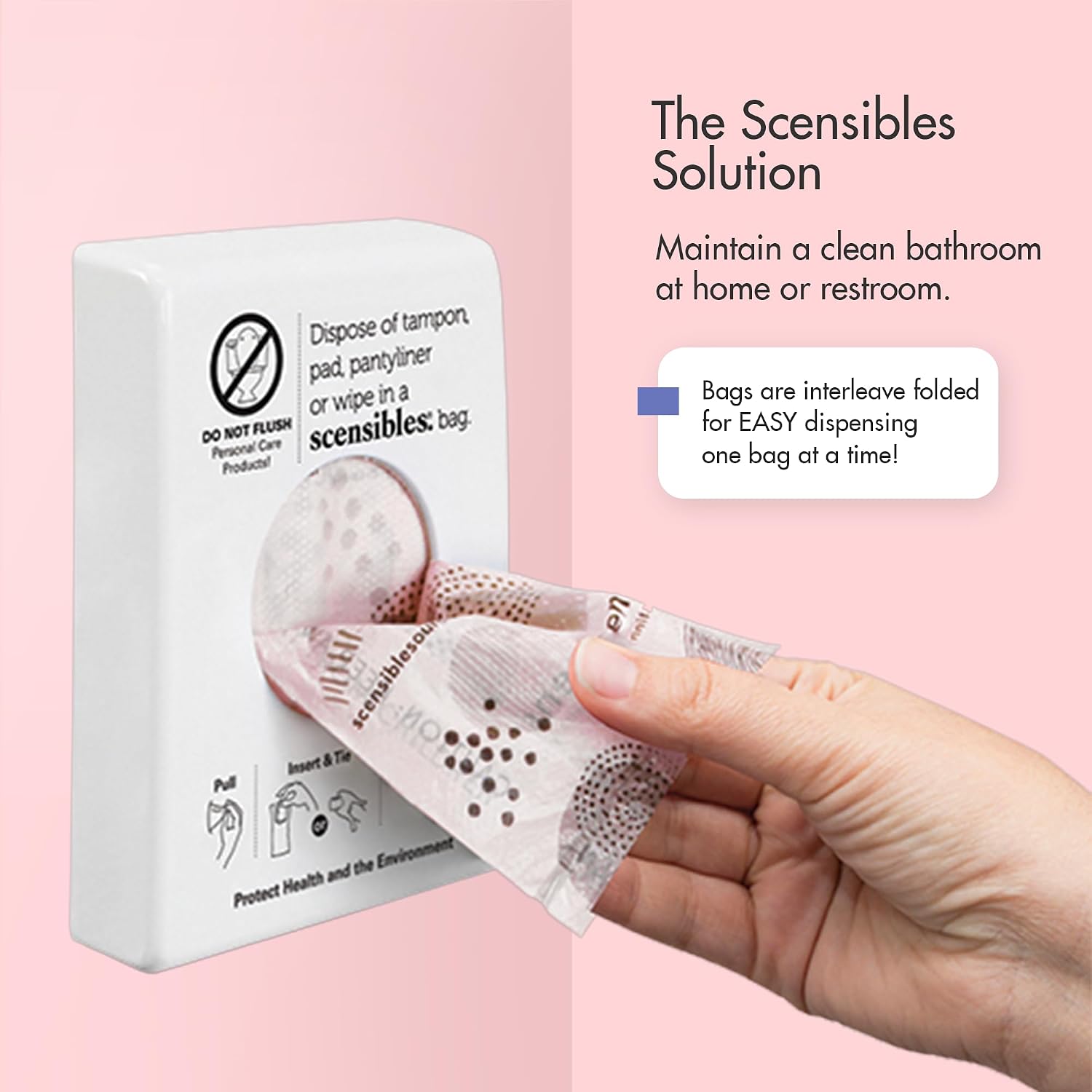 Disposal Bags for Menstrual Care Products - 50 ct Refill Box