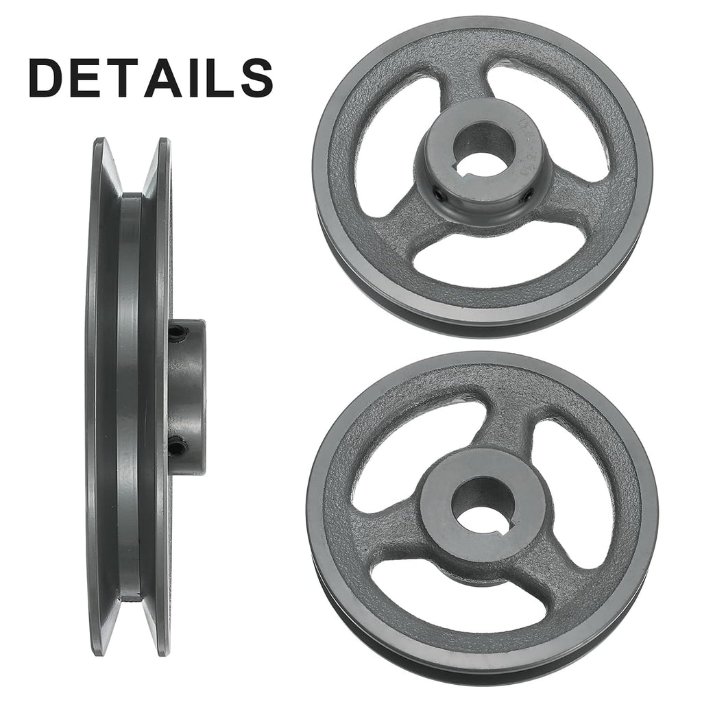 uxcell AK56-15/16 V-Belt Sheave 15/16"Bore 5.45"OD Single Groove Web Sheave