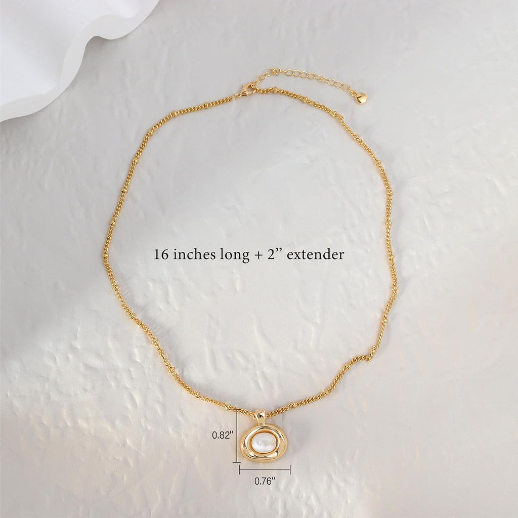 Gold Stone Pendant Necklaces for Women, Chunky Gemstone Dangle Necklace Wedding Prom Fashion Jewelry Gift