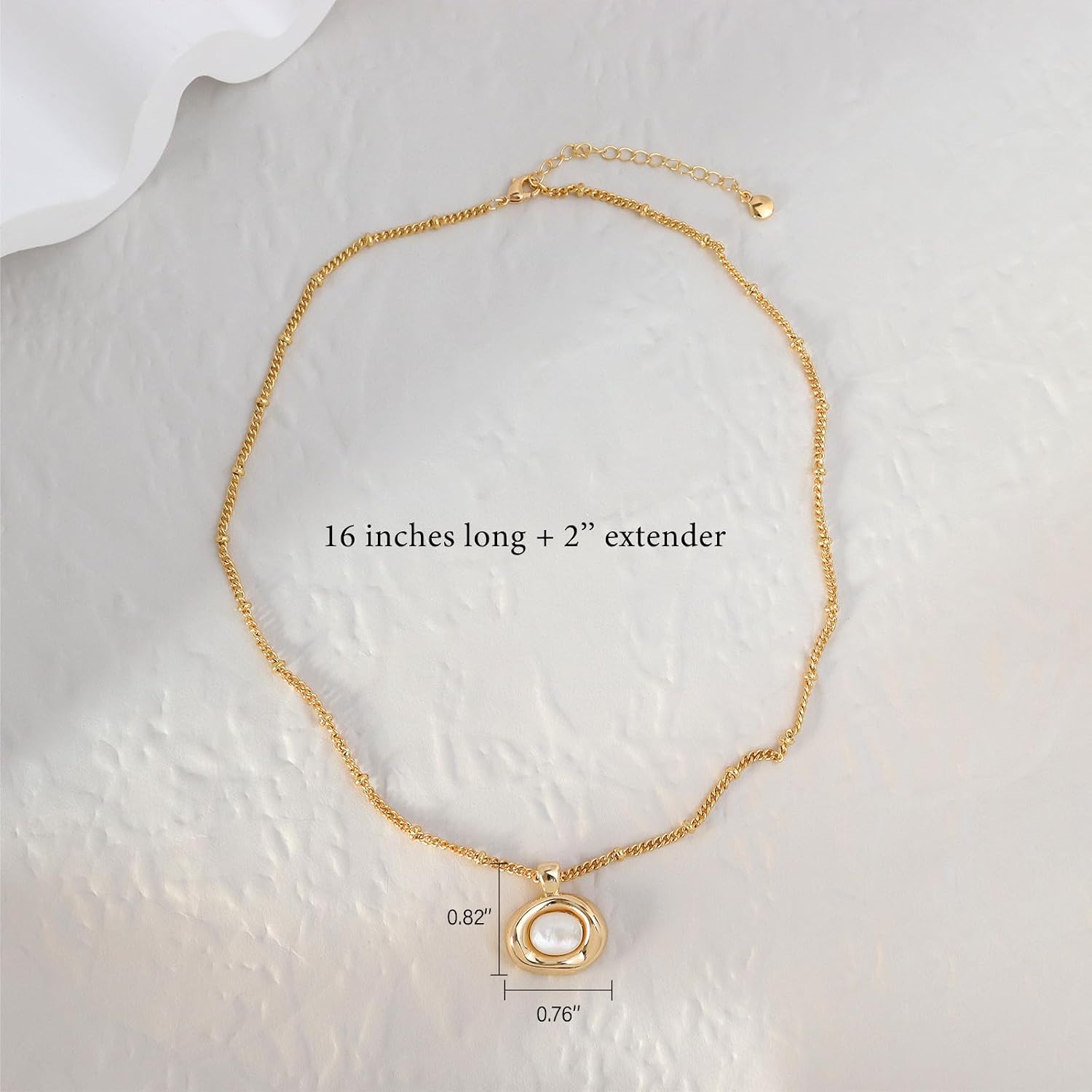 Gold Stone Pendant Necklaces for Women, Chunky Gemstone Dangle Necklace Wedding Prom Fashion Jewelry Gift