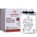 Globe Capacitor, Oval Run Start, 5MFD CBB65 Single Element, 370V/440V