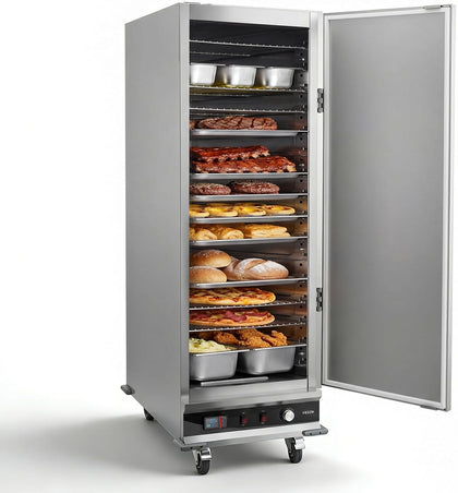 Commercial Electric Food Warmer 16 Tier Stainless Steel Single-Door