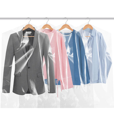 Garment Bags for Hanging Clothes,90 PCS Dry Cleaning Bag,Dry Cleaner Bags Plastic Clear 43 Inches,Plastic Cover for