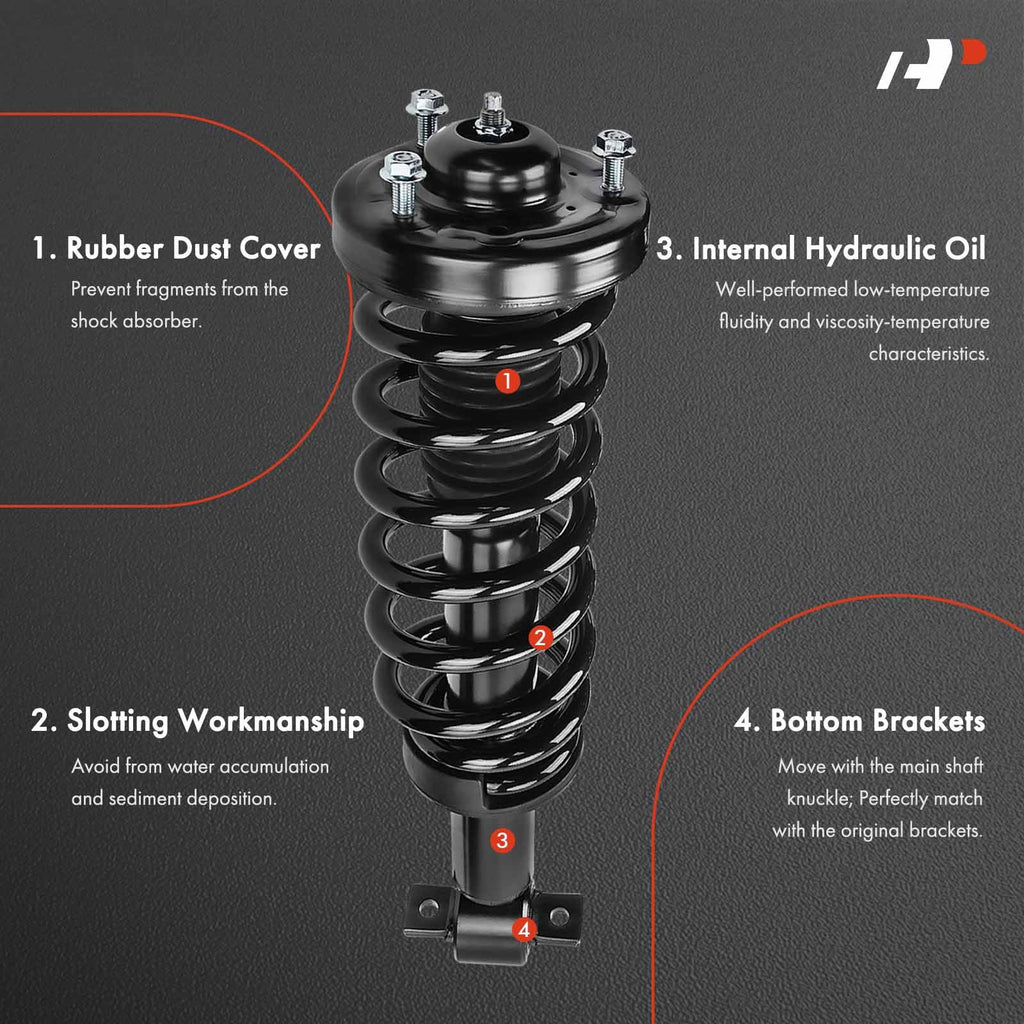A-Premium Front Struts with Coil Spring Compatible with Ford