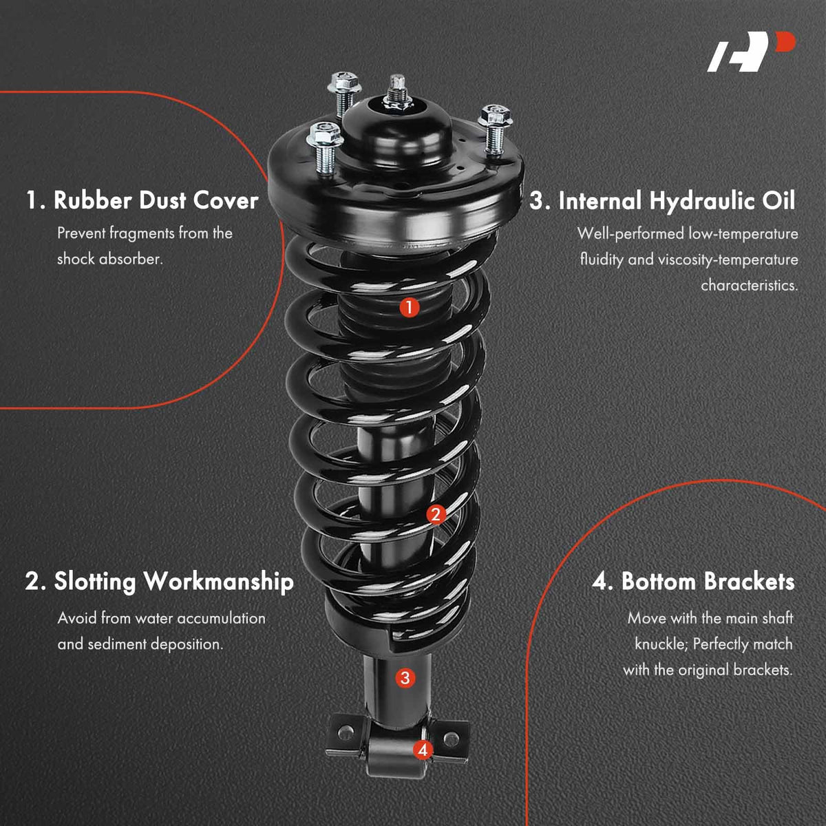 A-Premium Front Struts with Coil Spring Compatible with Ford