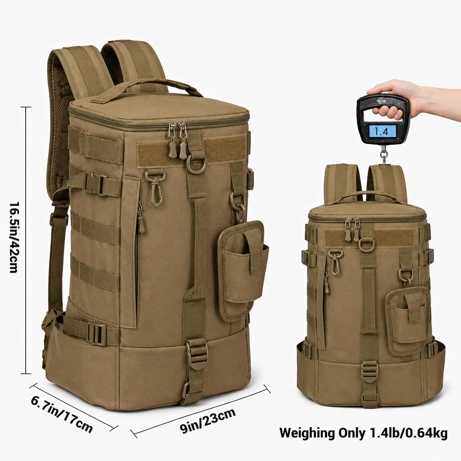 Small Fishing Bag Tackle Backpack with Rod Holder Lightweight Backpack for Fishing Hiking Kayaking Outdoor Gear
