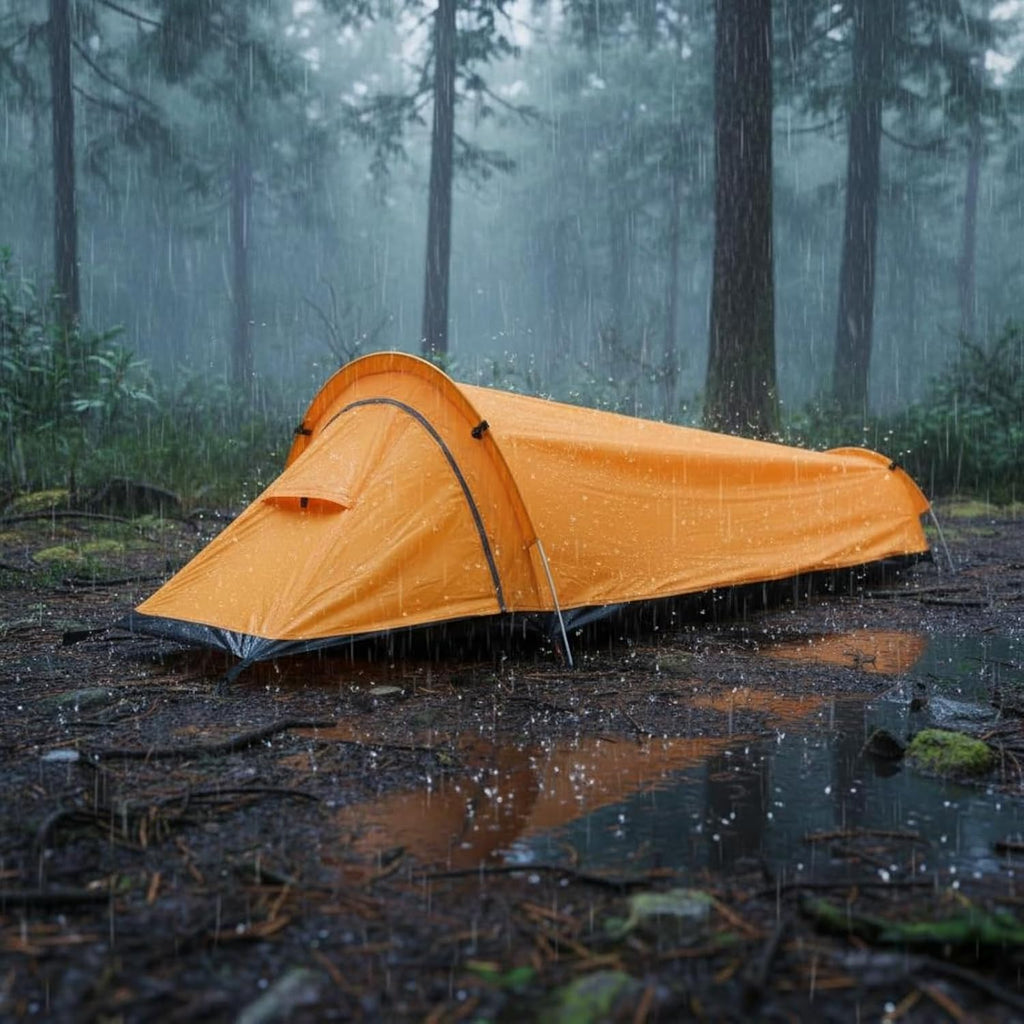 Single-Person Tent Windproof Backpacking Tent Four Season for Backpackers, Mountaineering