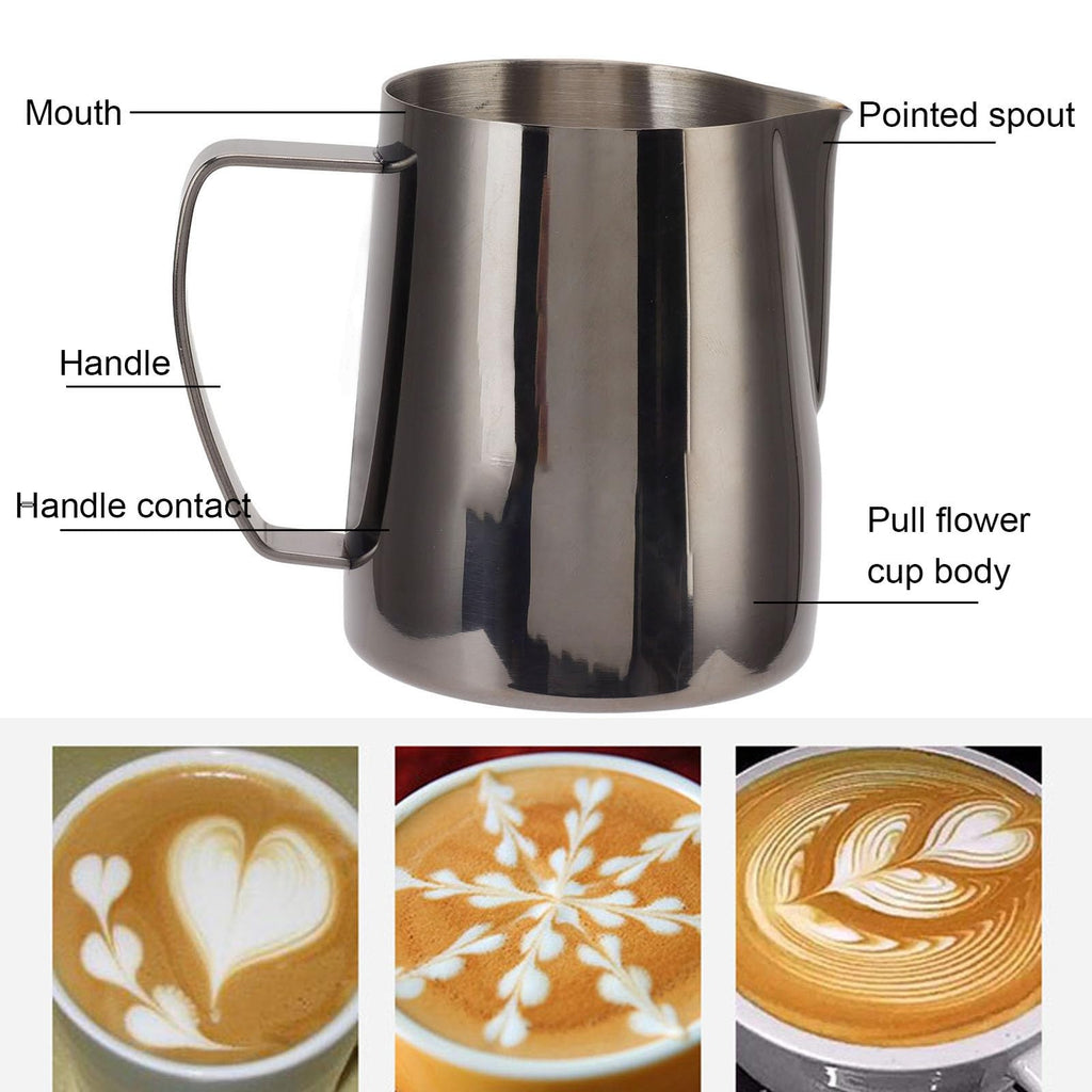 20 Oz Milk Frothing Pitcher for Latte Art, Pointed Spout