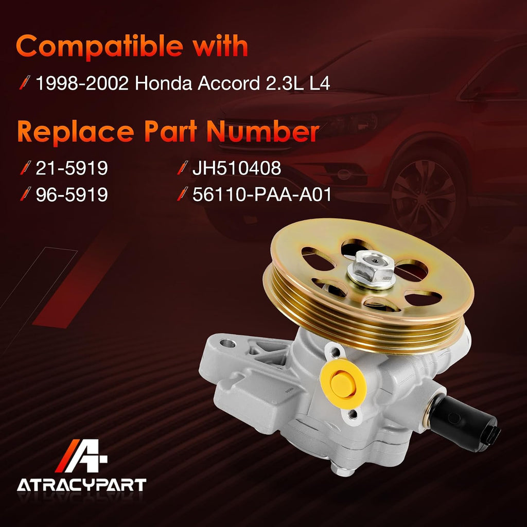 Power Steering Pump Compatible with 1998-2002 Honda Accord 2.3L L4