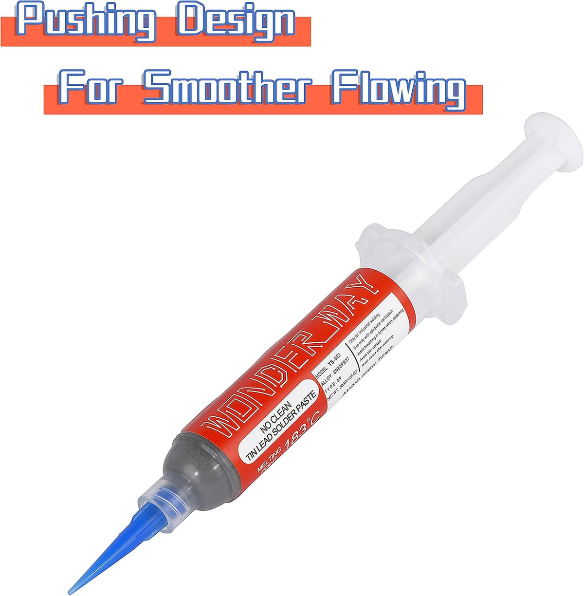 Wonderway Sn63/Pb37 T5 Tin Lead Solder Paste No Clean, 183℃ Melting Point (30g)