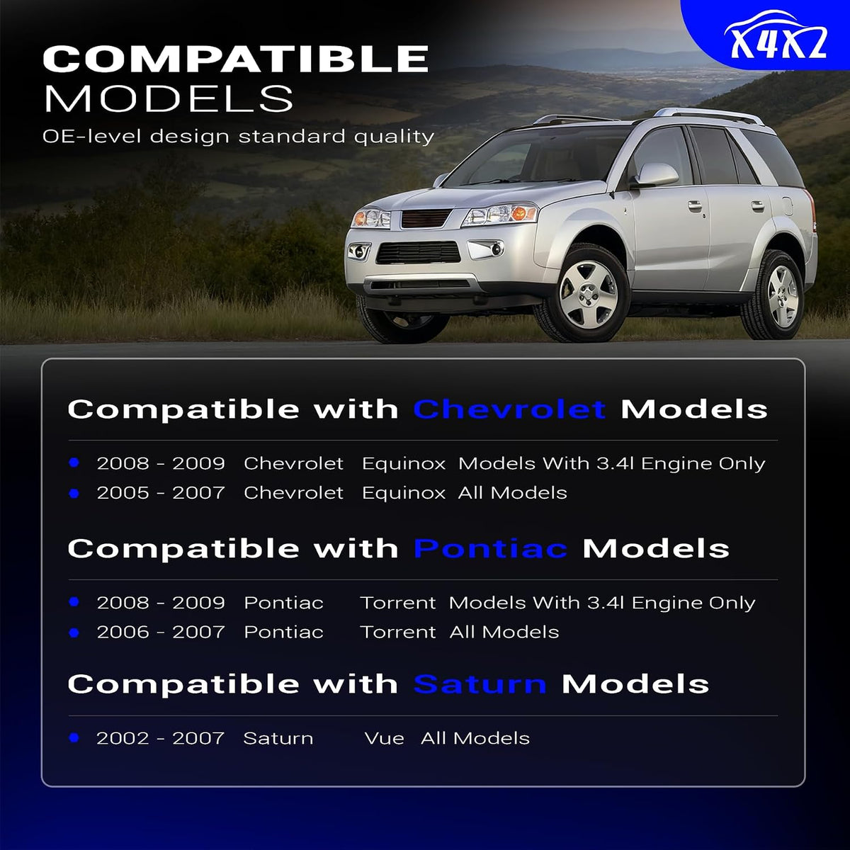K80460 K80461 Zinc-Nickel Alloy Front Stabilizer Sway Bar Links for Chevy