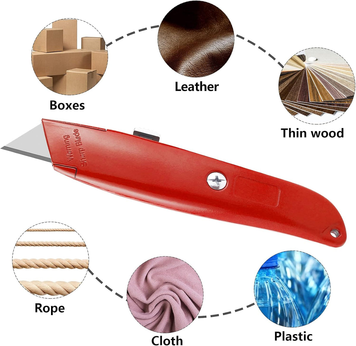 2 Pack Utility Knife Box Cutter Retractable PVC Pipe Cutter