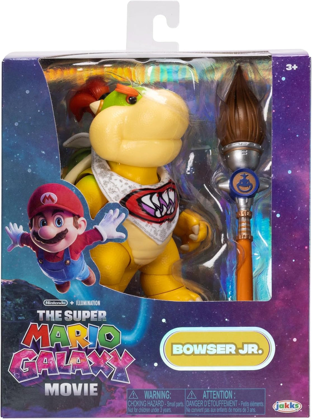 The Super Mario Galaxy Movie 5” Action Figures Series 1 – Bowser Jr. Figure with Paint Brush Accessory - Premium
