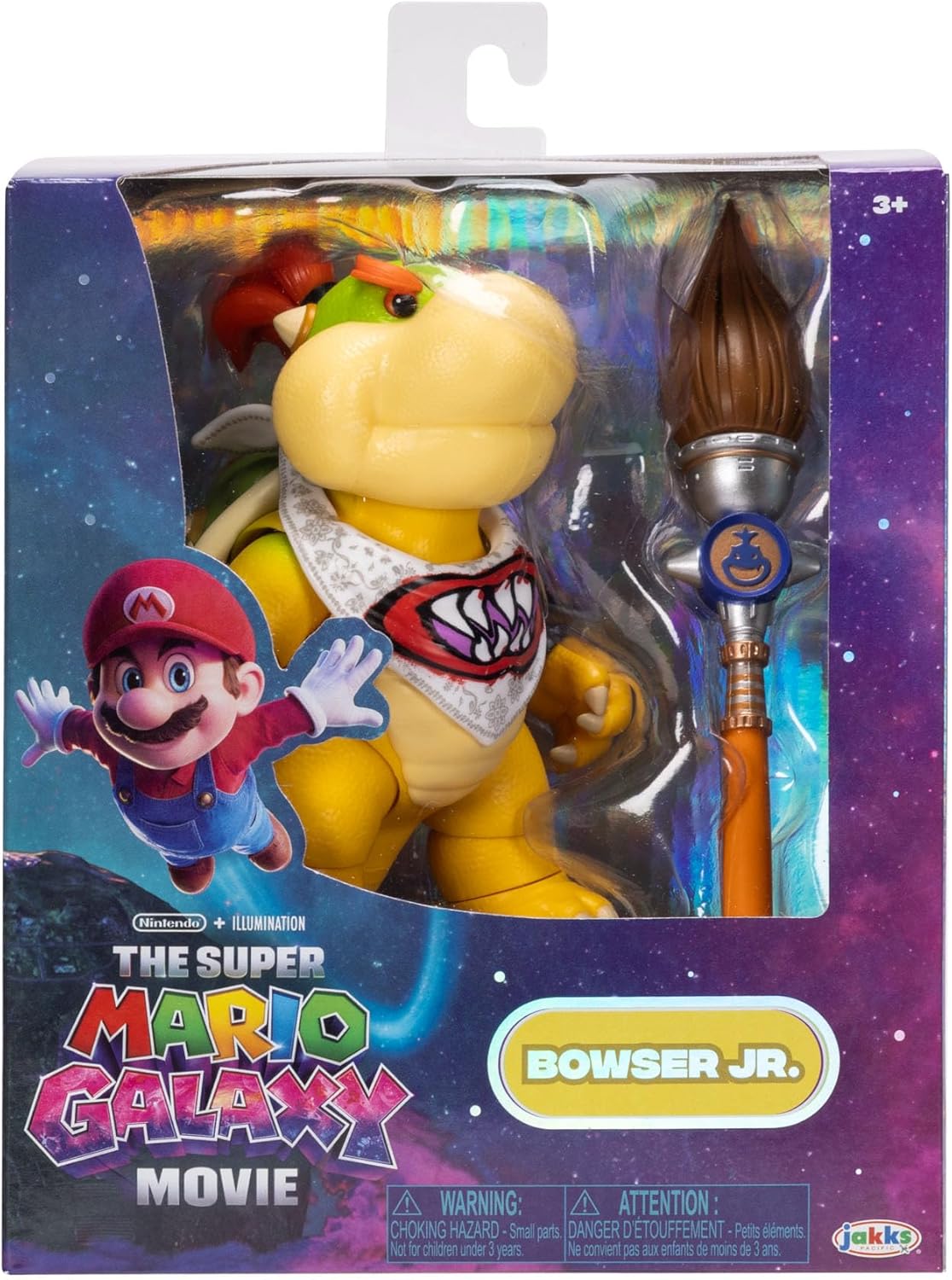 The Super Mario Galaxy Movie 5” Action Figures Series 1 – Bowser Jr. Figure with Paint Brush Accessory - Premium