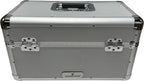 Silver Aluminum 7" 45 RPM Record Storage Box (Holds Up to 200 Records)