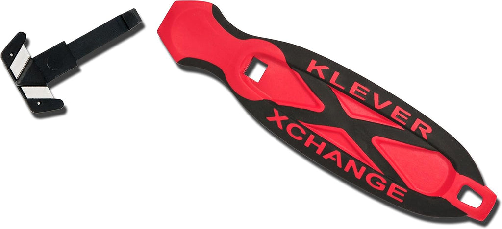 Klever X-Change Safety Cutter, 6-1/2 in, Black/Red