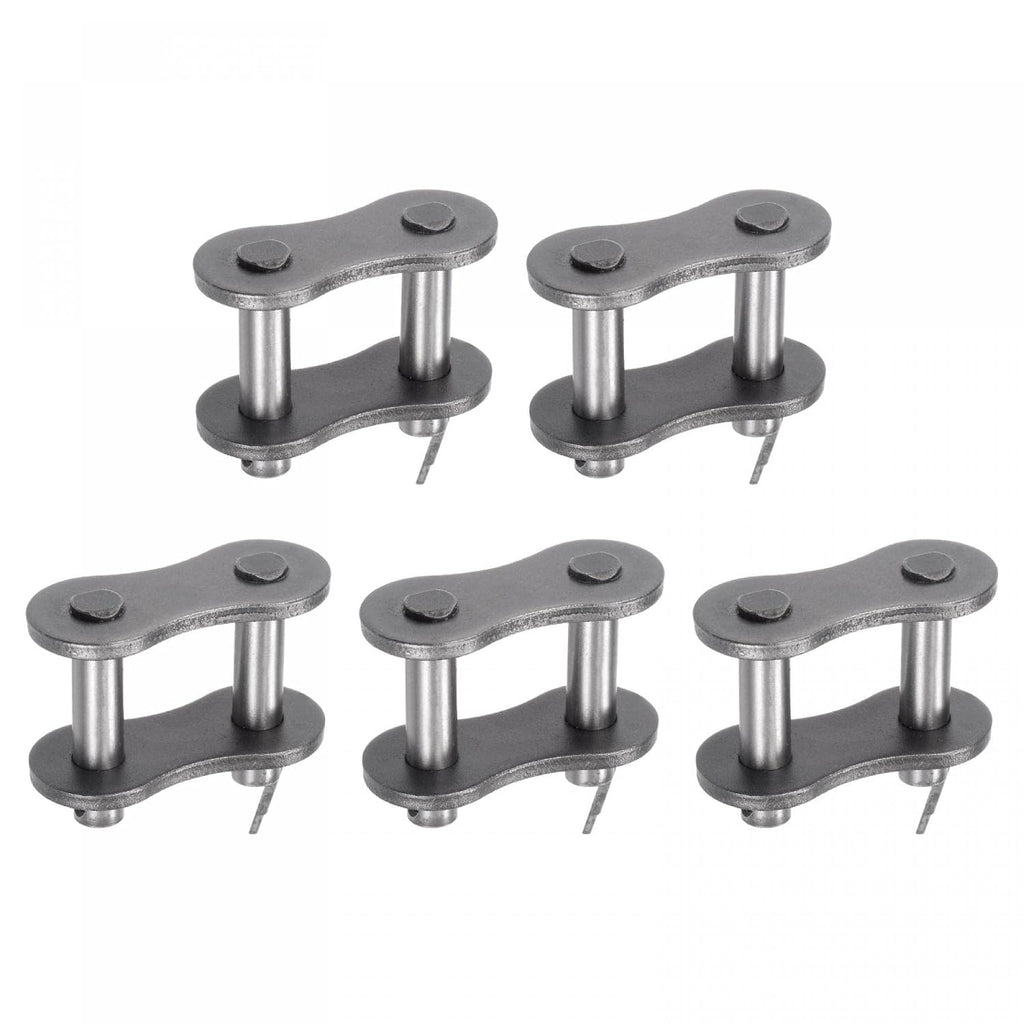 uxcell 5Pcs #120 Chain Master Connector Link Roller, 1 1/2" Pitch Carbon Steel, Standard Connecting Split Links for 24A Chain