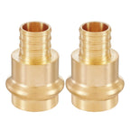 2PC 1" Copper Press X 1" PEX Crimp Adapter Coupling(PEX1807388-2)