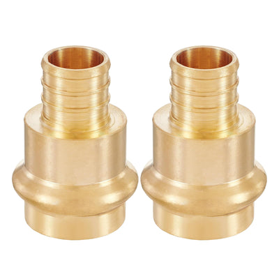 2PC 1" Copper Press X 1" PEX Crimp Adapter Coupling(PEX1807388-2)