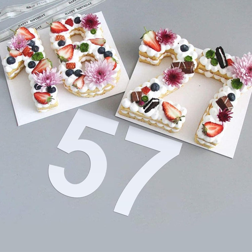 12 Inch Large Number Stencils Reusable Plastic Digital Templates for Cake Address Painting