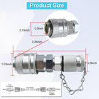ackacoo G1/8 Quick Connect Coupler Coupling for Cat J-ohn D-eere Excavator