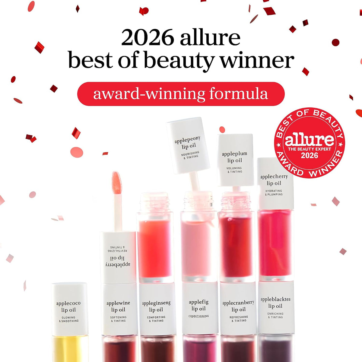 Korean Lip Oil - Applecherry - pH Color-Changing Plumping Lip Gloss