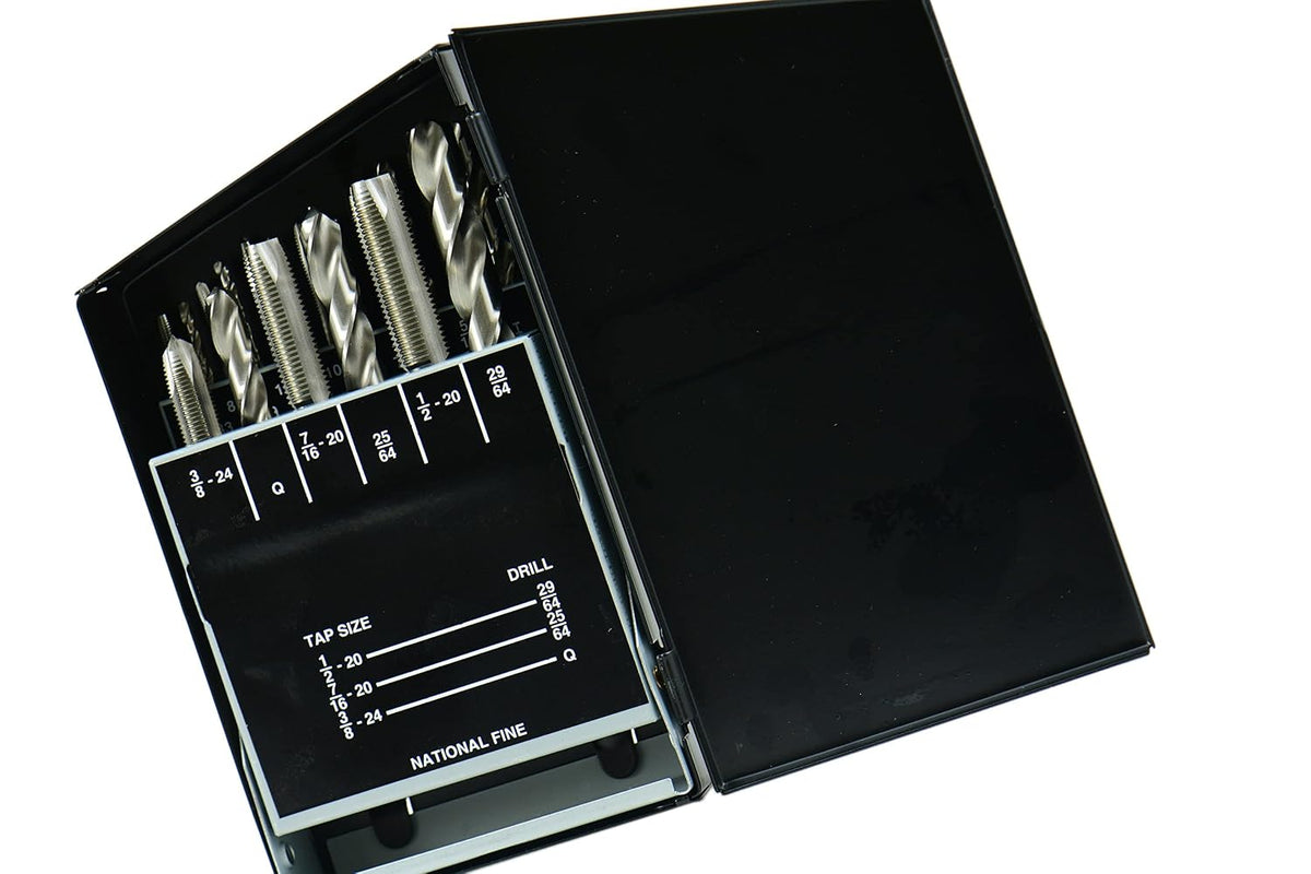 SHARS U.N.F. 18 pcs HSS Spiral Point Tap/Drill Set 404-7208 P