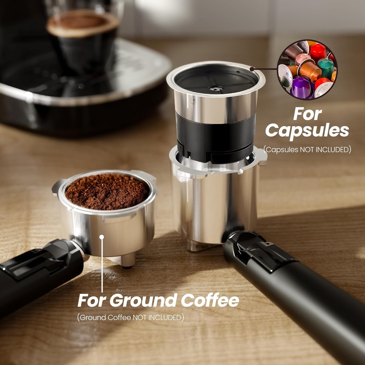 Stainless Steel 20 Bar Espresso Machine for Home Latte Cappuccino | 25s Heat-Up, Preset Single & Double Espresso
