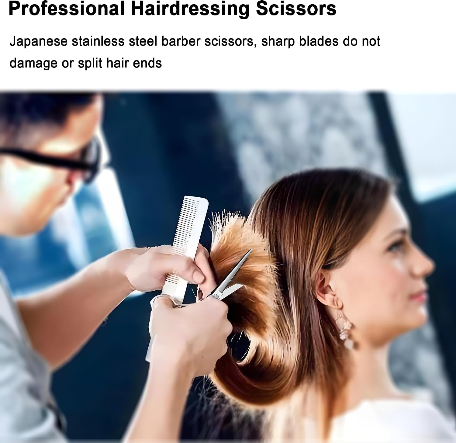 Hair Cutting Scissors Shears kit,Professional Edge Sharp Hair Scissors set,Barber Hairdressing Texturizing Thinning
