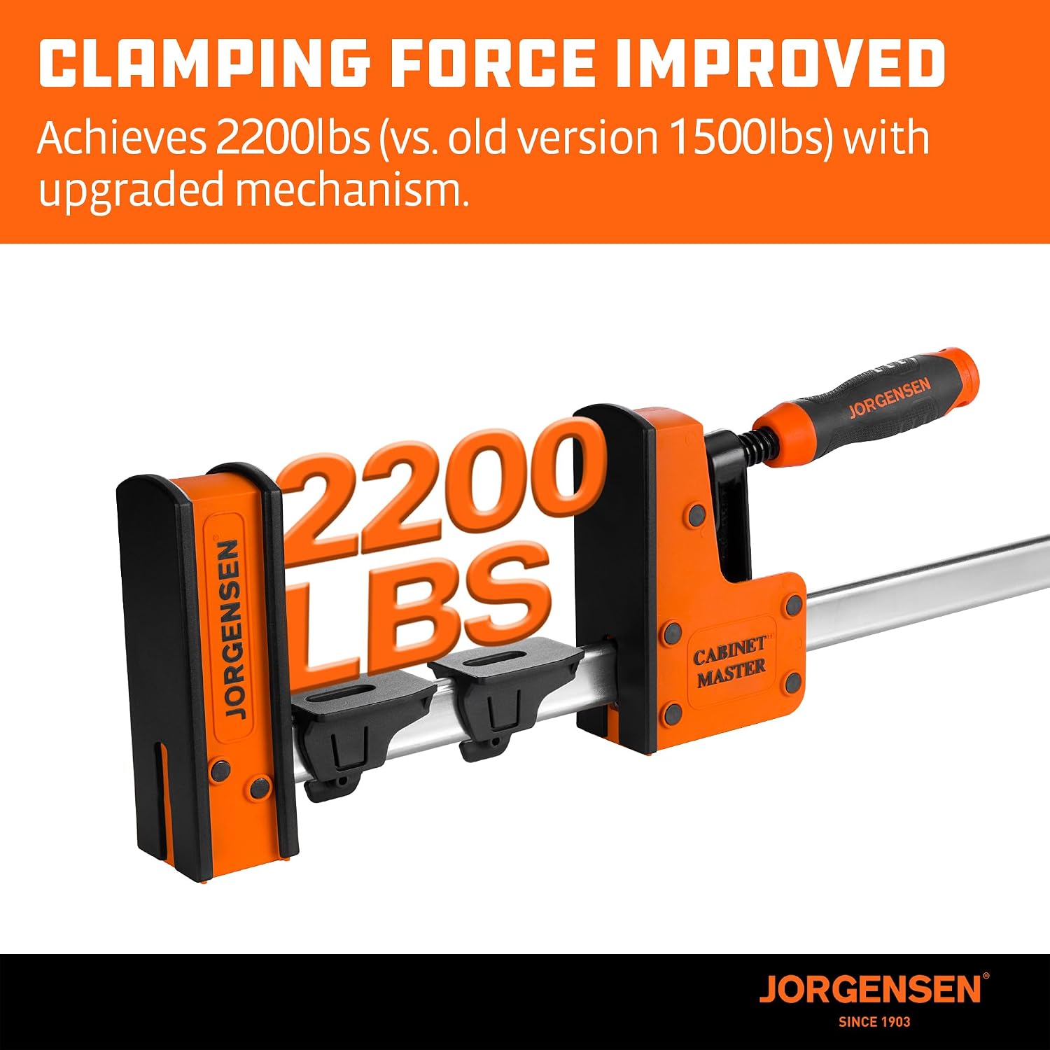 50-Inch Parallel Bar Clamps, 2-Pack Cabinet Master Bar Clamps | Heavy-Duty Wood Clamps, Clamps for Woodworking