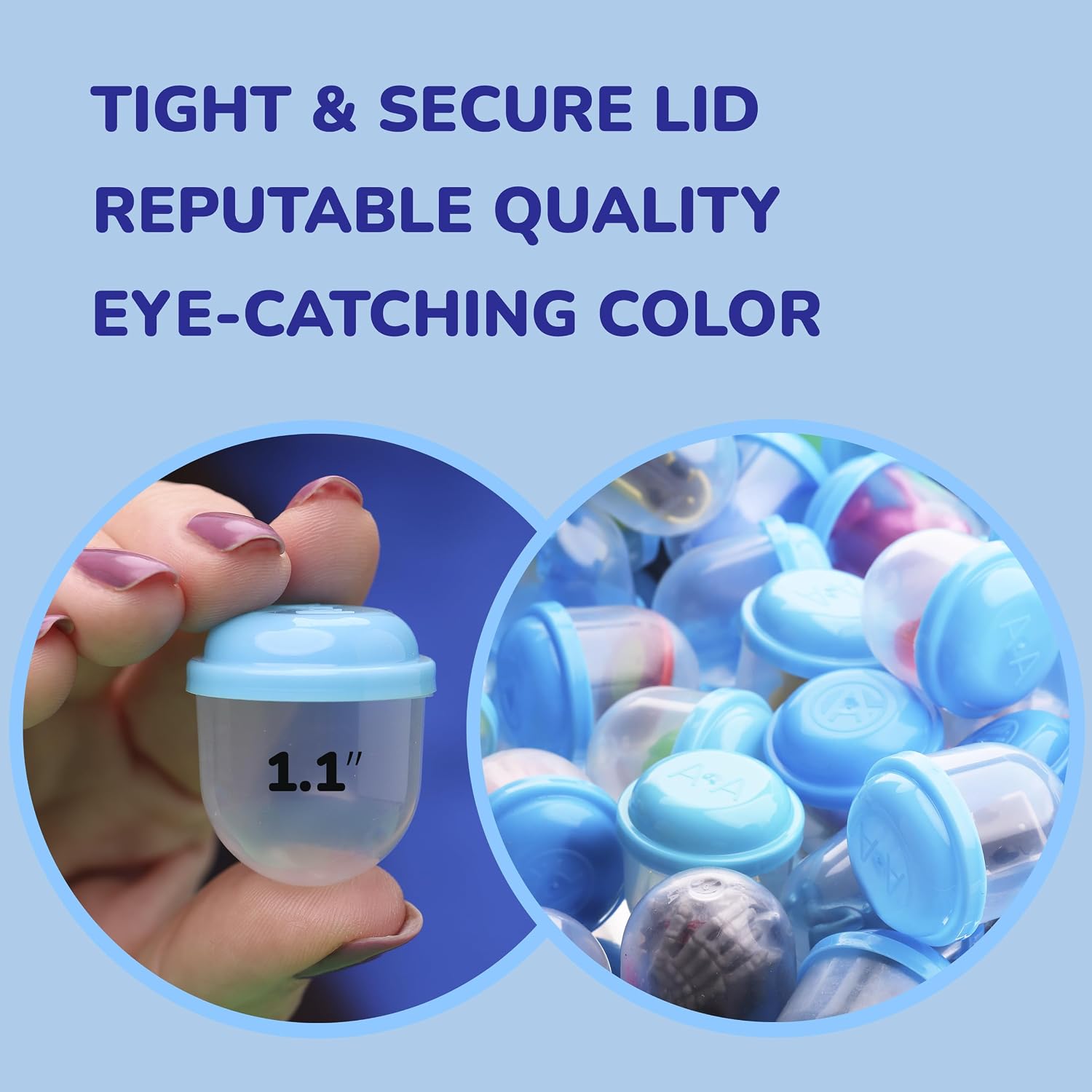 Capsule Vending Machine Translucent Acorn Capsules Empty 30 pcs 1.1 inch - Gumball Machine Capsules Refill Bulk Party