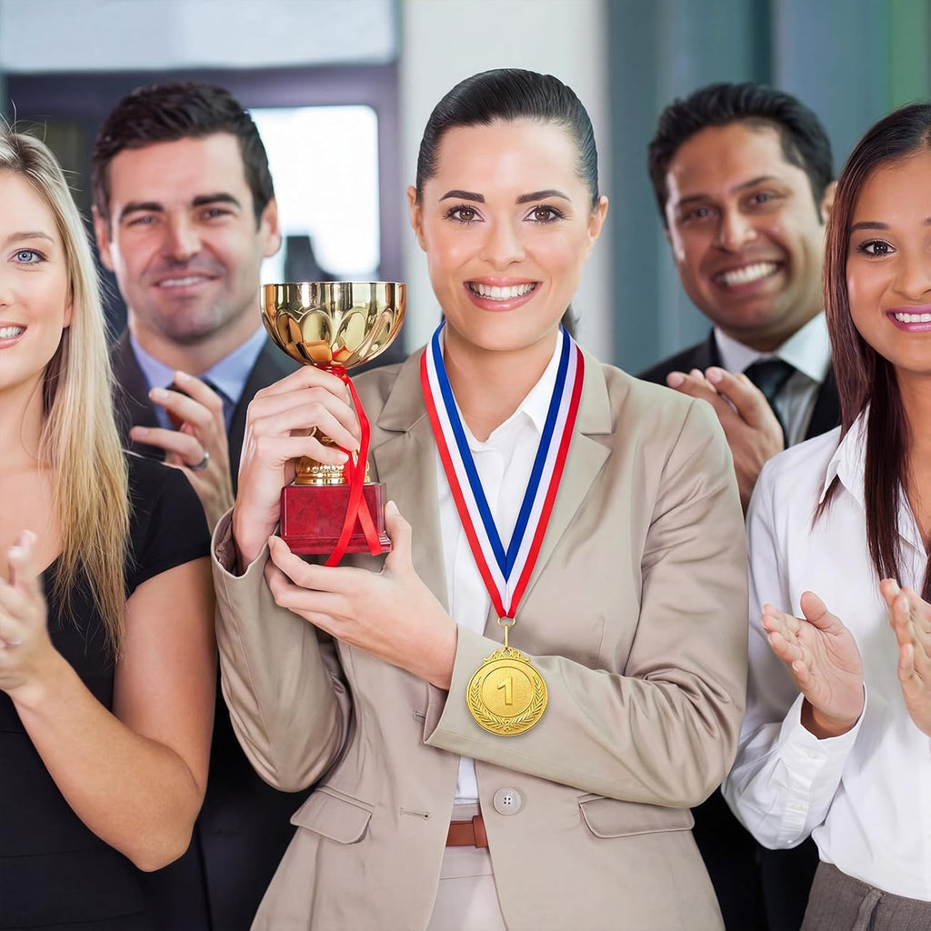 Gold 1st 2nd 3rd Silver Bronze Award Medals | Winner Award Medals Prizes with Neck Ribbon, 1st 2nd 3rd Prizes for