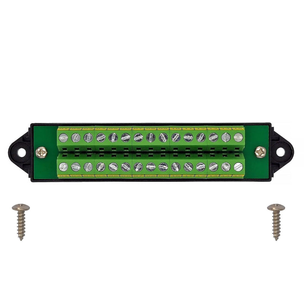 16Amp 300V 15x2 Position Terminal Block Distribution Module. OONO D-1658GP