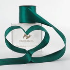 Hunter Green Satin Wired Ribbon 2.5 inch Continous 10 Yards