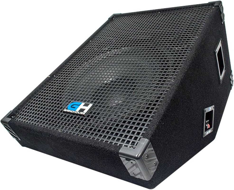 GH15M-Pair - Pair of 15 Inch Passive Wedge Floor / Stage Monitors 400 Watts RMS each - PA/DJ Stage, Studio, Live