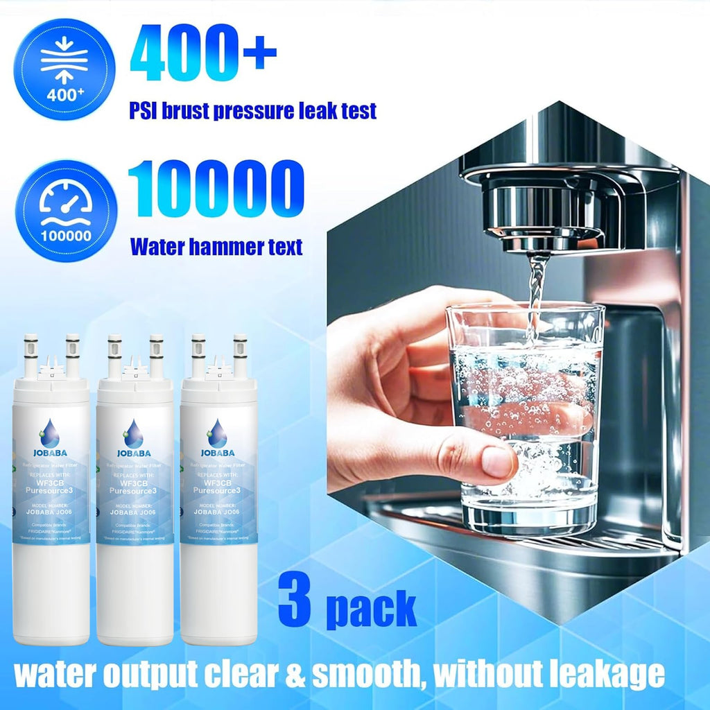 Replacement for Frigidaire WF3CB Water Filter, 3 Pack