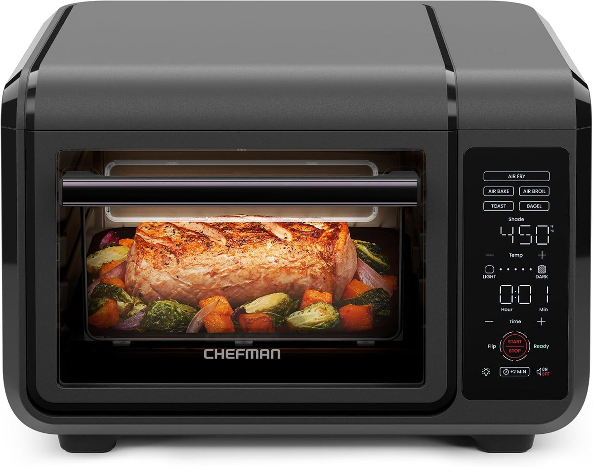 Air Fryer Toaster Oven Combo, Countertop Oven for Quick & Healthy Meals, Bake, Broil, Air Fry, Toast, and Bagel
