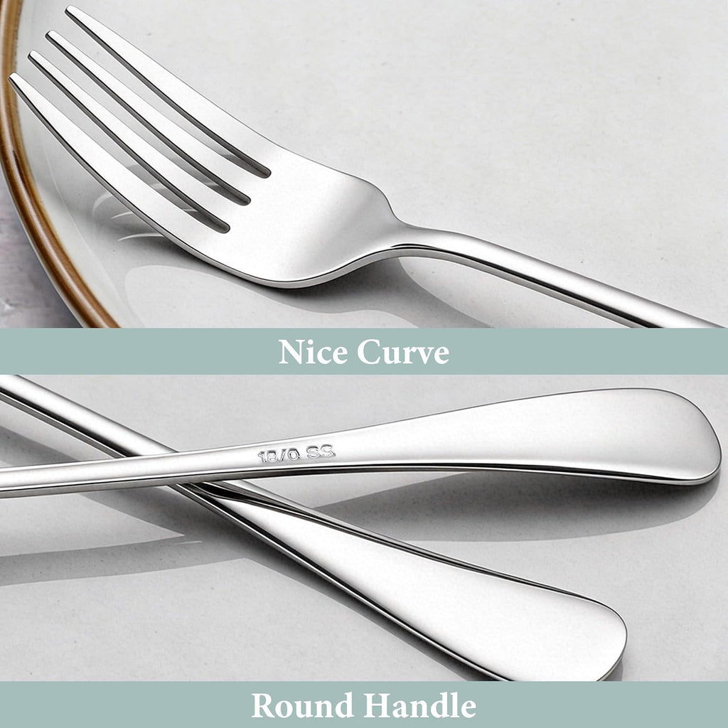 24 Piece Stainless Steel Salad Forks 6.75In, Small Dinner Forks Set