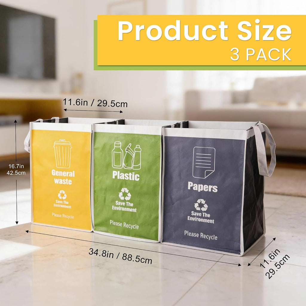 Recycle Waste Bag for Kitchen, Indoor Recycling Bins, Recycle Bins for Home, Kitchen Recycling Bin Trash Sorting