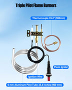 GUXPCH LP Gas Fire Pit Safety Control Valve Kit with Pilot Burner